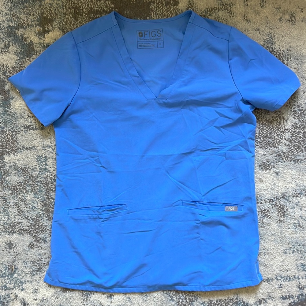 FIGS CASMA TOP CEIL BLUE